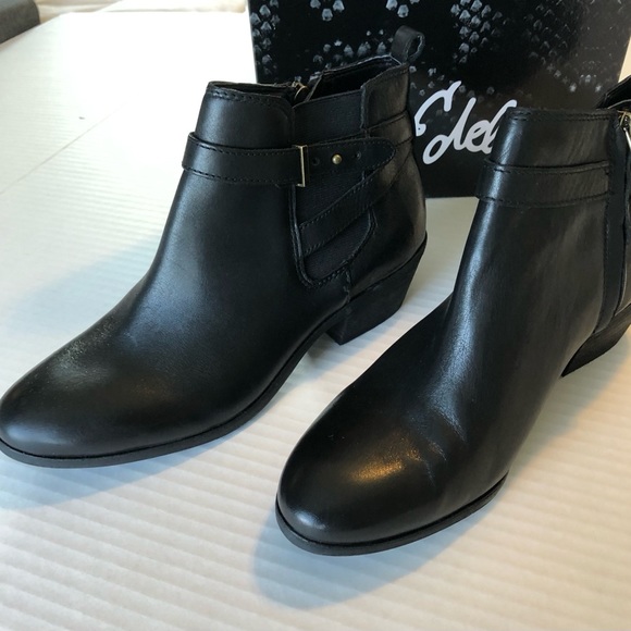 New in box! Sam Edelman Black Leather Ankle Booties. Size 8.5 - Picture 15 of 16